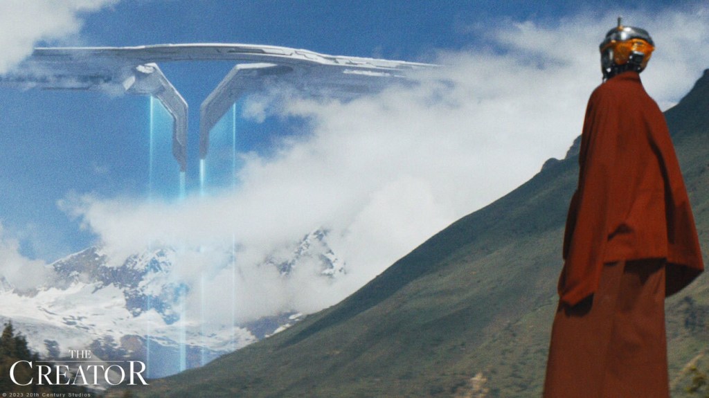 A scene still from 20th Century Studios’ THE CREATOR. Photo courtesy of 20th Century Studios. © 2023 20th Century Studios. All Rights Reserved.